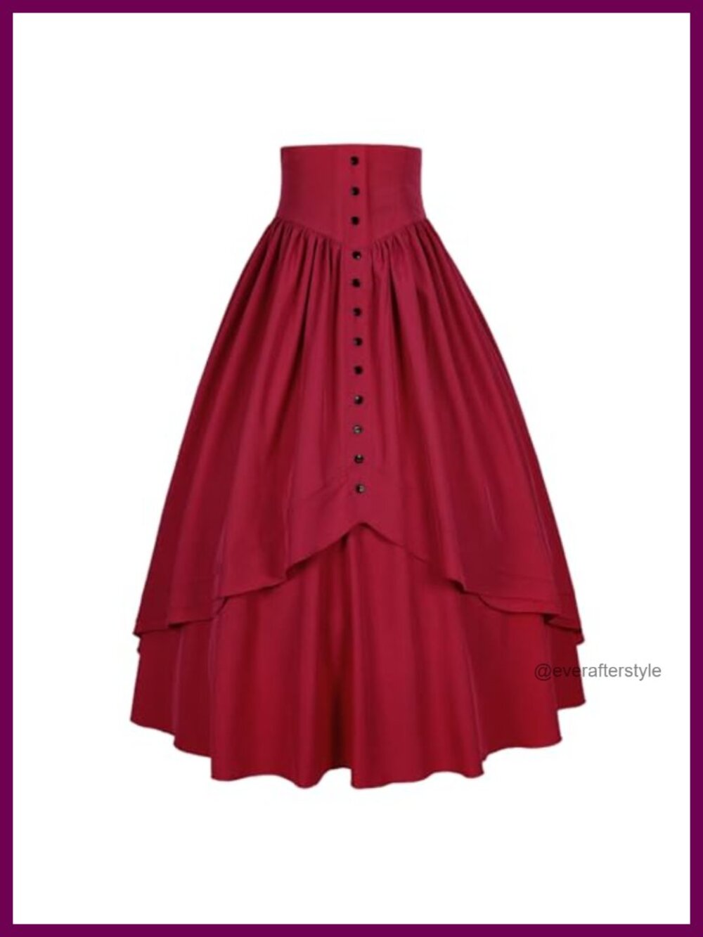 Victorian Renaissance High Waisted Pleated A-Line Maxi Skirt
